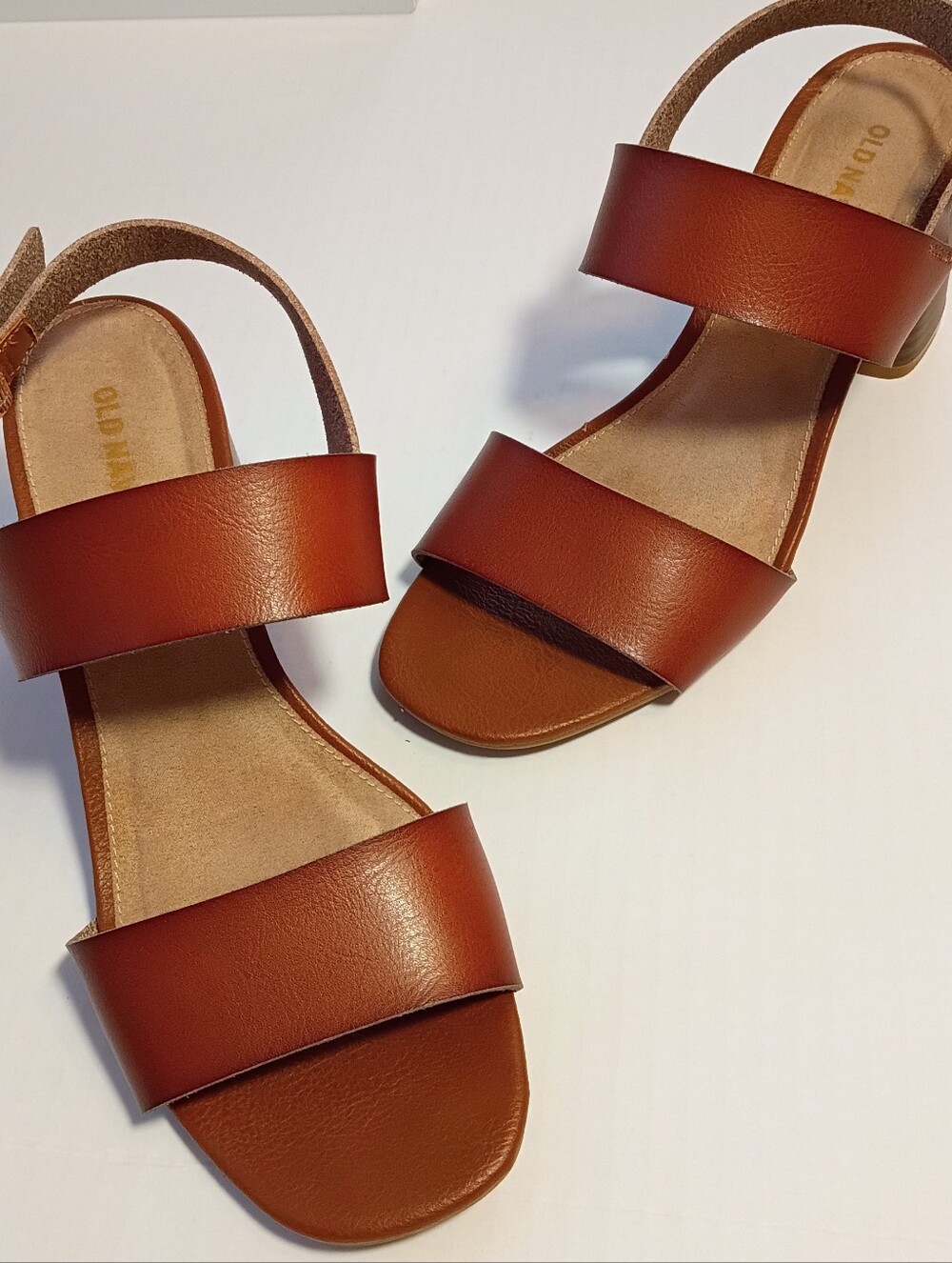 Women’s Brown Open Toe Block Heel Sandals 8.5